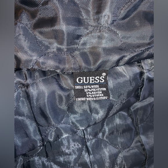 Guess Men Wool Jacket Black - Picture 8 of 8